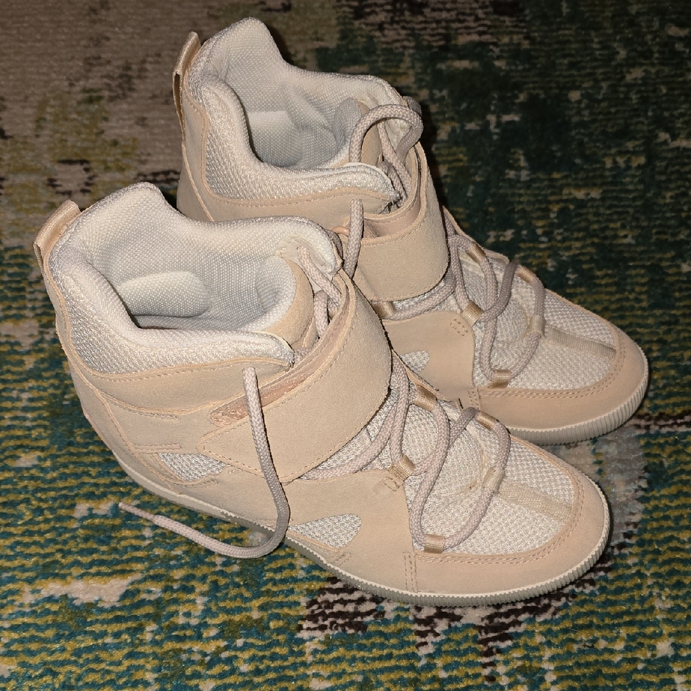 Sorel Cream High-Top Sneakers